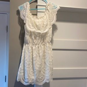 BB Dakota white lace dress